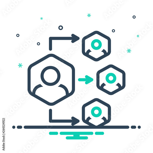 Mix line icon for delegation 