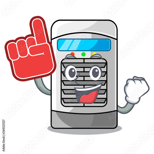 Foam finger air cooler in the cartoon shape