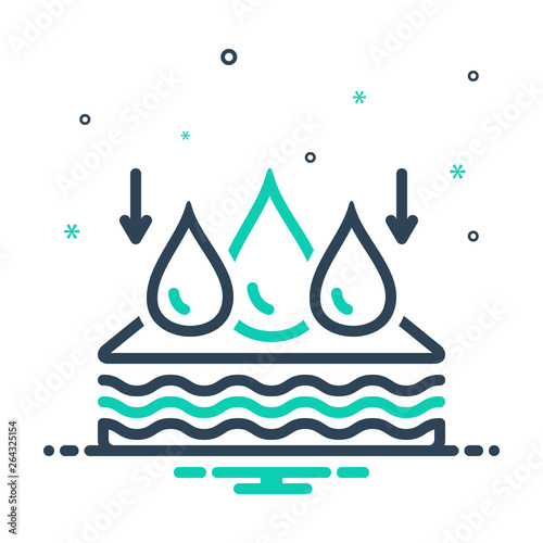 Mix line icon for absorbent 