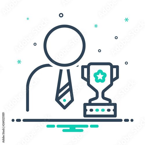 Mix line icon for ambitious 
