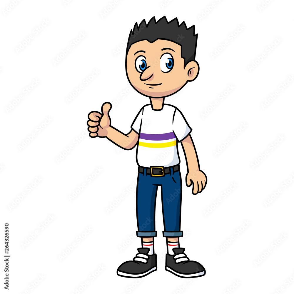 Cartoon Tall and Skinny Male Character Stock Vector | Adobe Stock