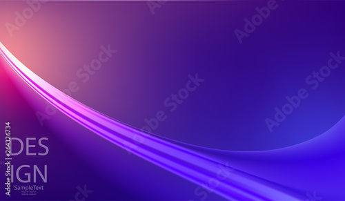 Abstract blue design with a smooth wriggling stripe