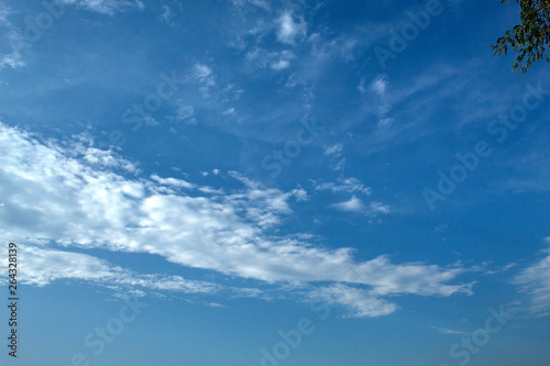 white clouds on blue sky