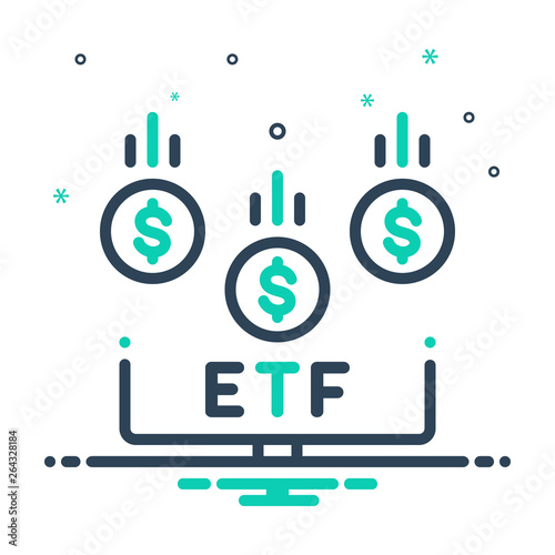 Mix line icon for etf