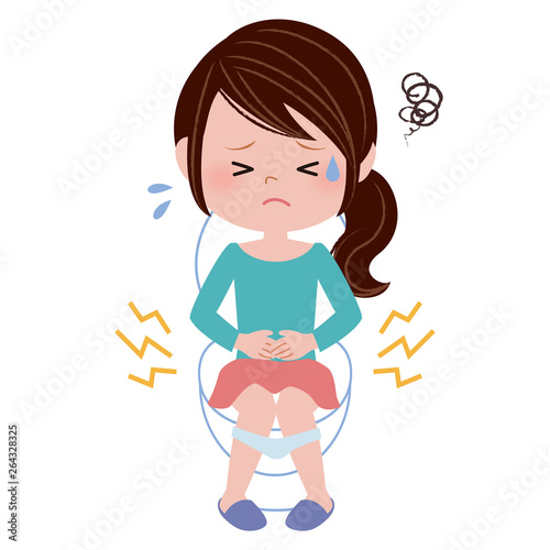 便秘で悩む女性