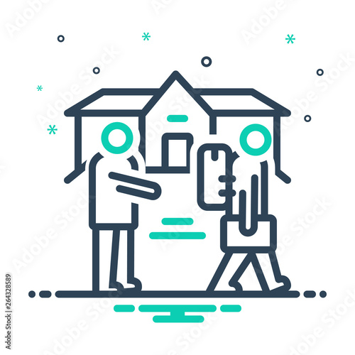 Mix line icon for eviction