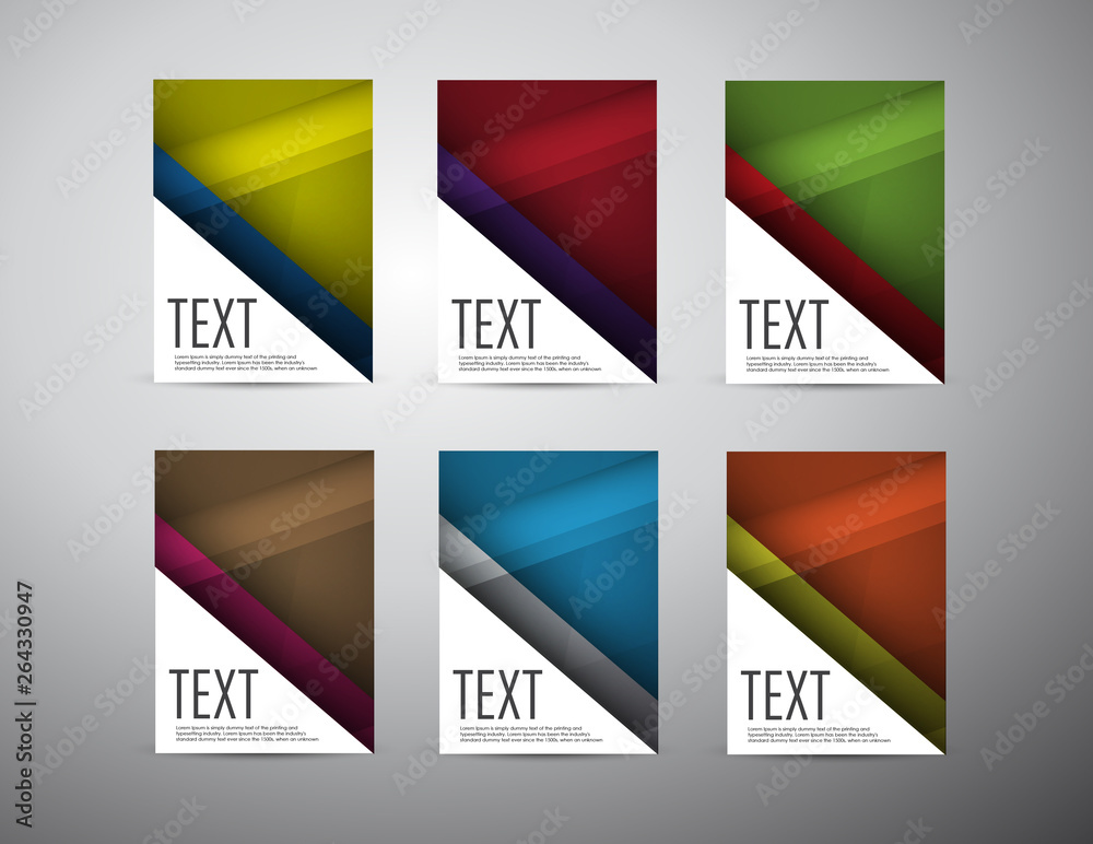 Set of Brochure business design. Abstract geometric strip pattern background, Abstract background. Vector illustration.