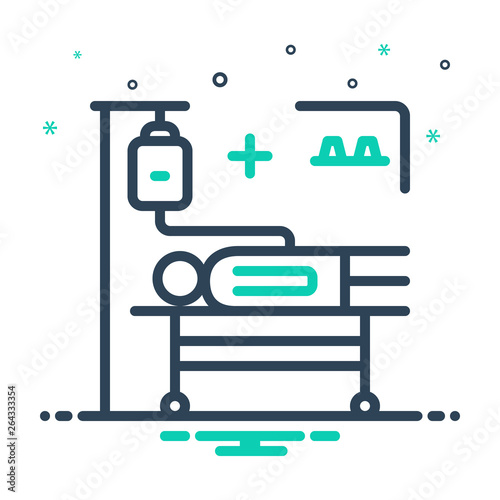 Mix line icon for incidence phenomenon