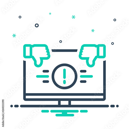 Mix line icon for inconvenient