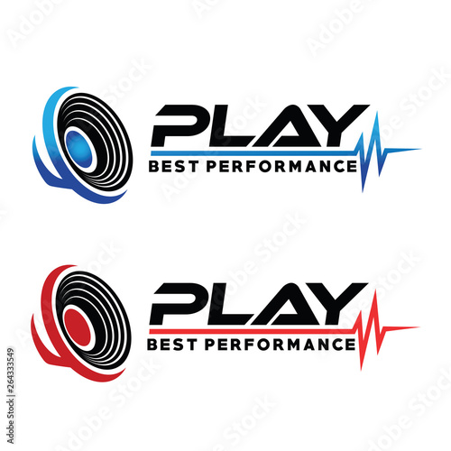 Speaker and Music Logo Vector