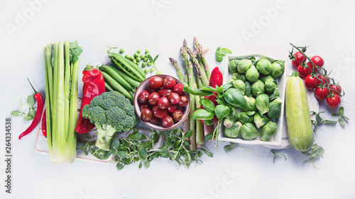 Healthy food. Vegetables and fruits.