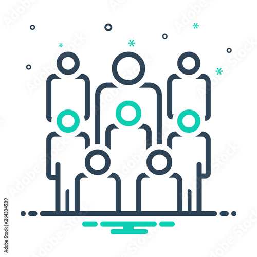 Mix line icon for influx inundation
