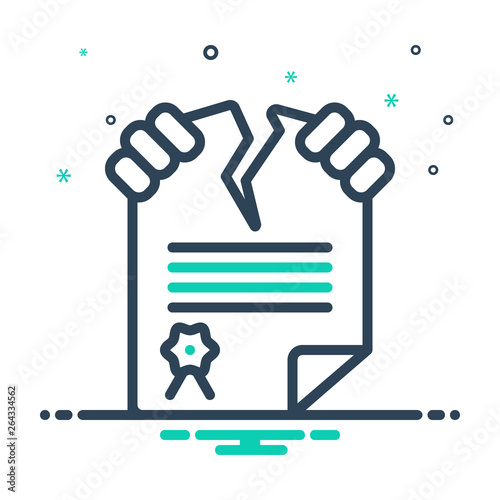 Mix line icon for infringement 
