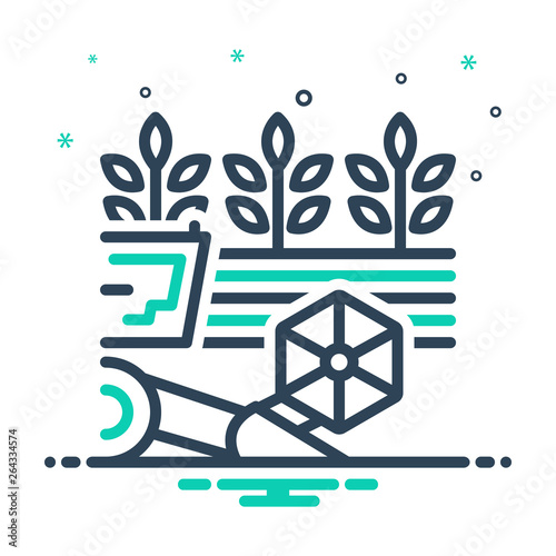 Mix line icon for ingathering