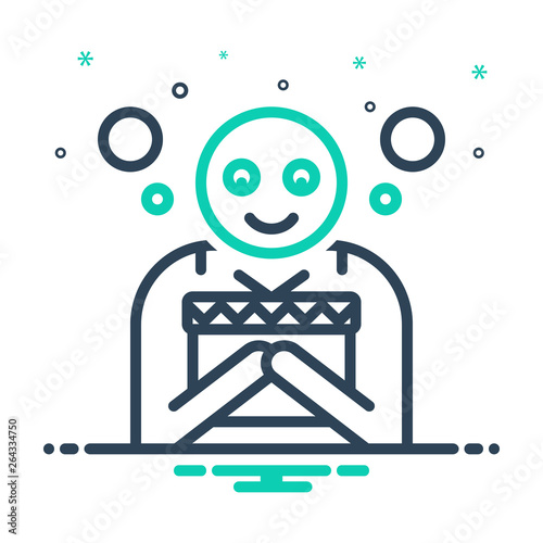 Mix line icon for indulge gift