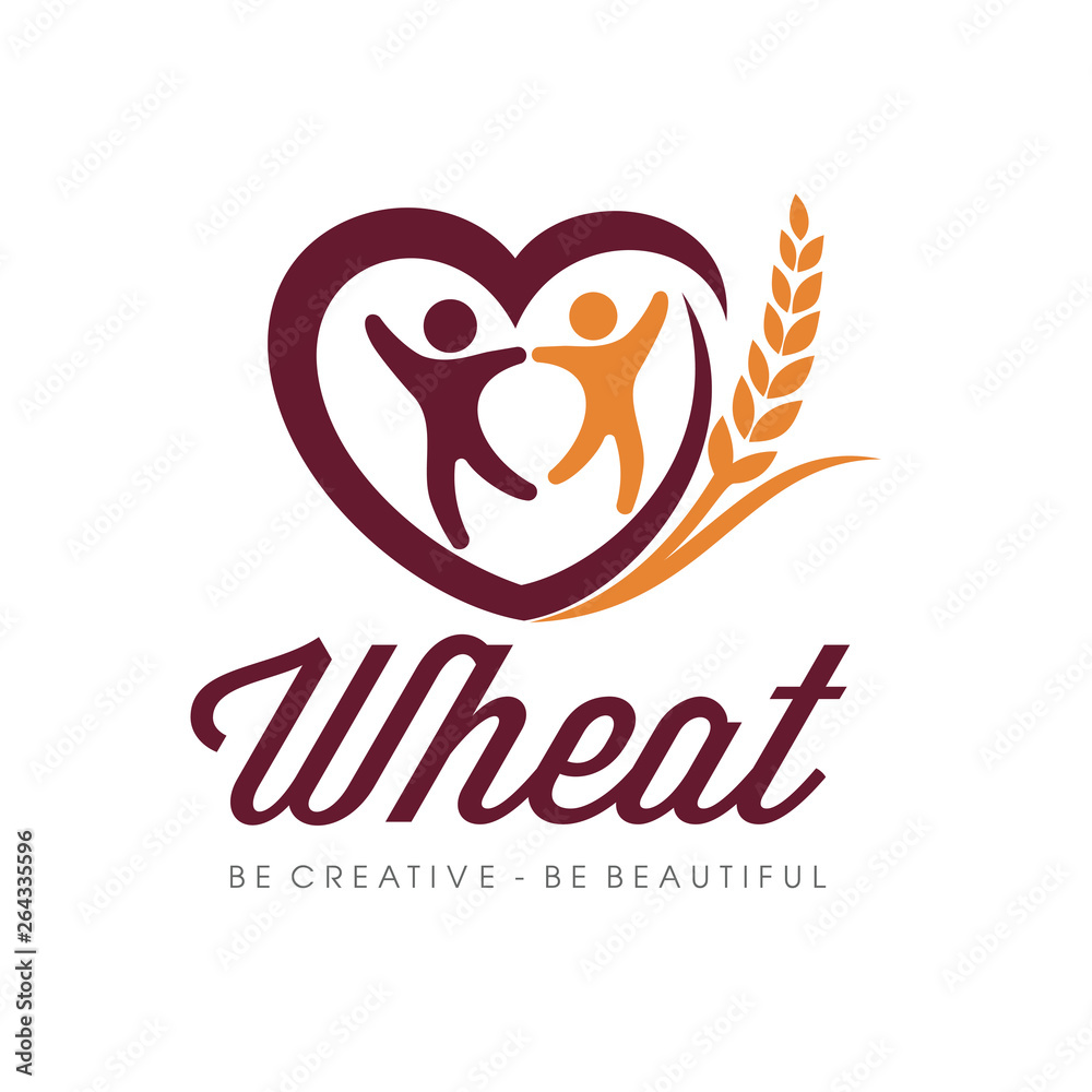 Obraz premium Wheat rice agriculture logo Inspiration vector