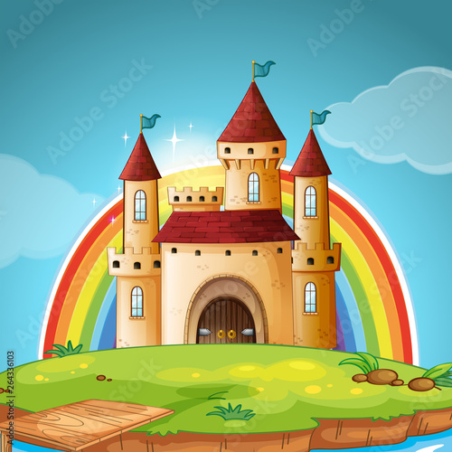 A medieval castle scene