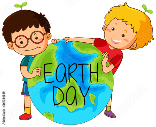 Boys with earth day photo