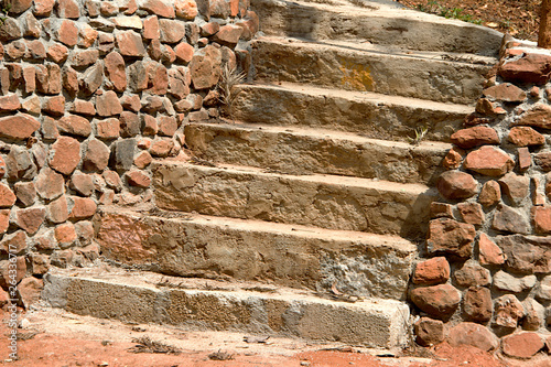 Steps between Rubble Walls