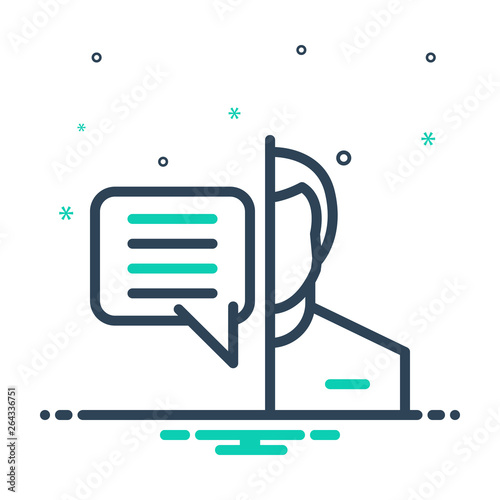 Mix line icon for about concerning