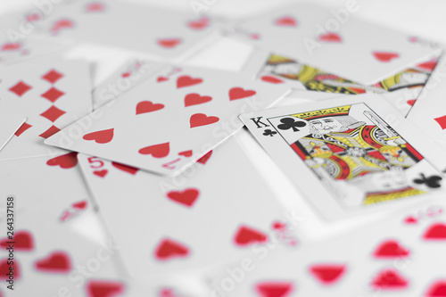 Playing Cards King card and back white background mockup