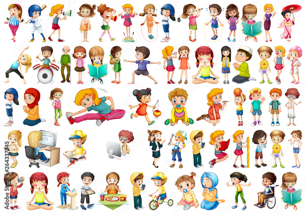 Set of different people Set of different people