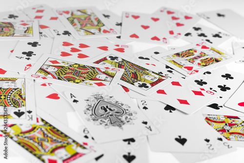 Playing Cards Queen card and back white background mockup