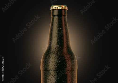 Alcohol Bottled Product With Condensation