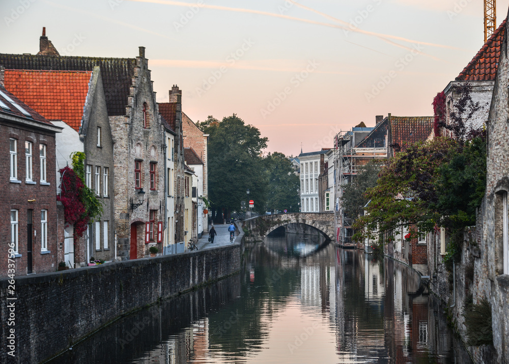 Naklejka premium Old buildings in Bruges, Belgium