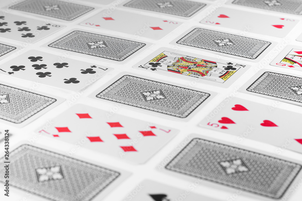 Playing Cards King card and back white background mockup Playing Cards King card and back white background mockup
