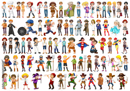 Set of people character