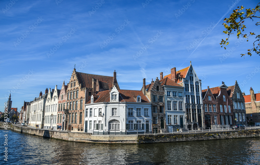 Fototapeta premium Historical centre of Bruges in sunny day
