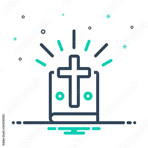 Mix line icon for jehovah