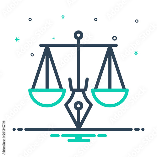 Mix line icon for legitimacy