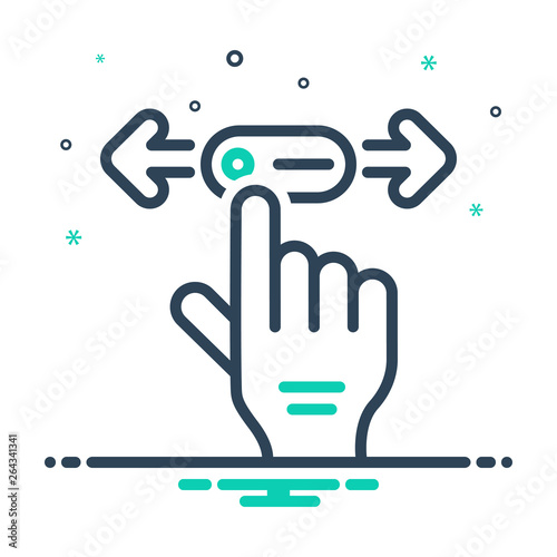 Mix line icon for move gait