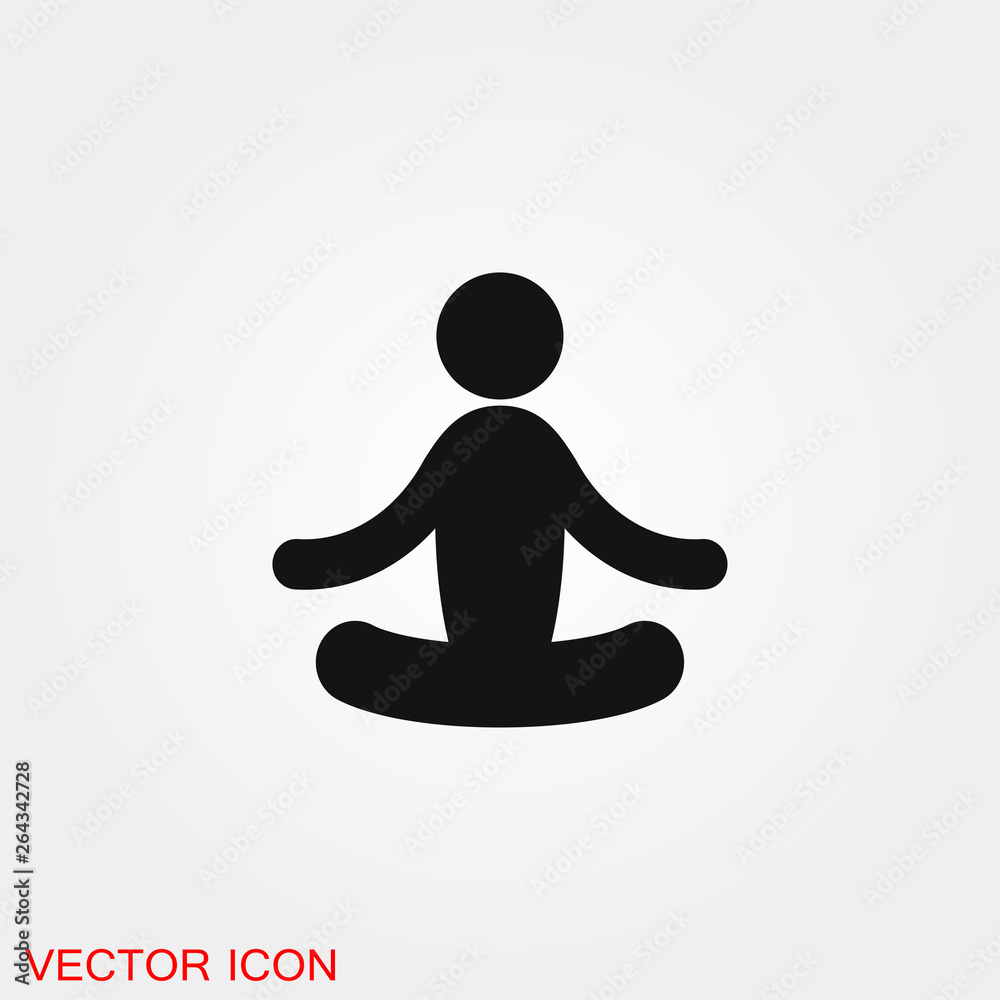 Yoga Fitness Icon vector sign symbol for design Yoga Fitness Icon vector sign symbol for design