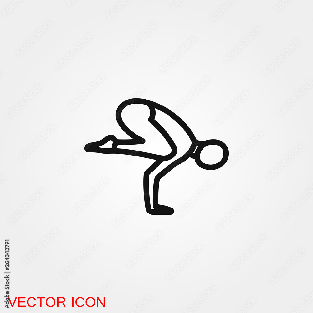 Yoga Fitness Icon vector sign symbol for design Yoga Fitness Icon vector sign symbol for design