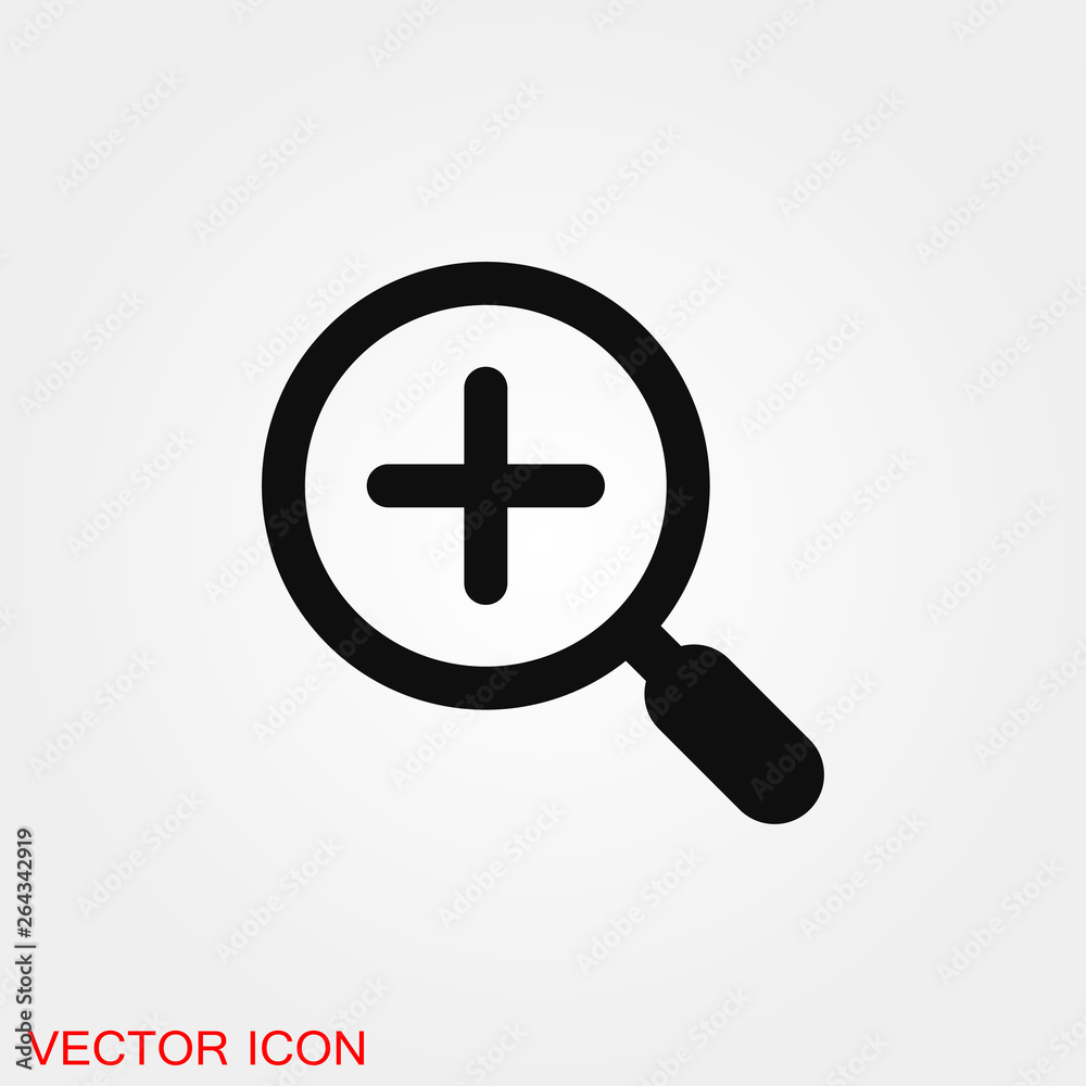 Zoom icon vector sign symbol for design Zoom icon vector sign symbol for design
