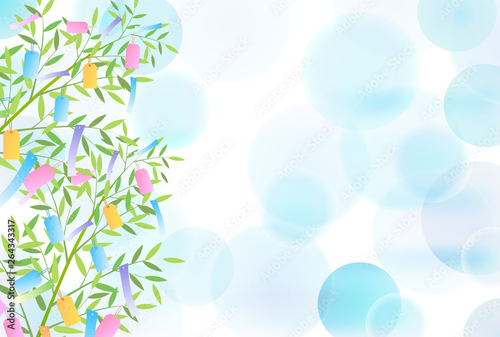 七夕水玉夏背景stock Vector Adobe Stock