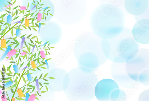 七夕     水玉　夏　背景