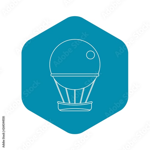 Air balloon journey icon. Outline illustration of air balloon journey vector icon for web