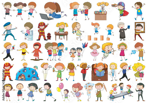 Set of people character