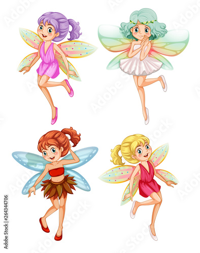 Set of fairy character