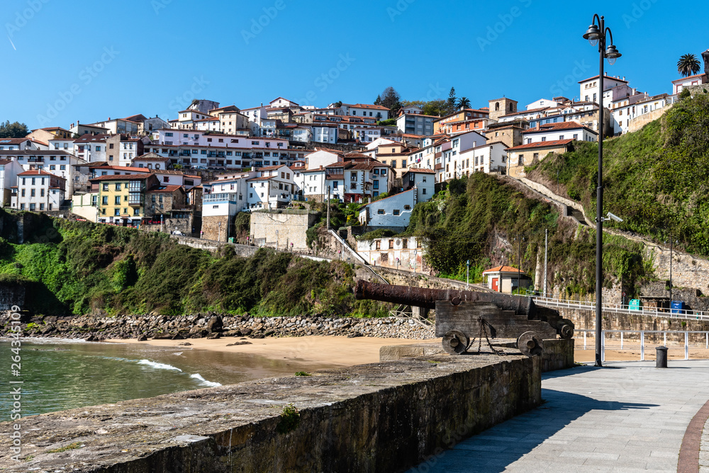 Scenic view of the fishing village of Lastres