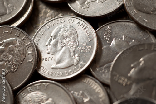 Quarter dollar coins