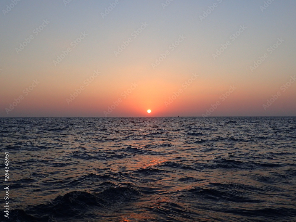 インド洋に沈む夕日