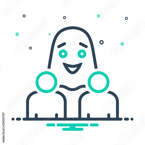 Mix line icon for materialise