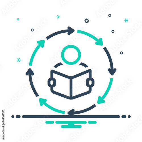 Mix line icon for methodologies study