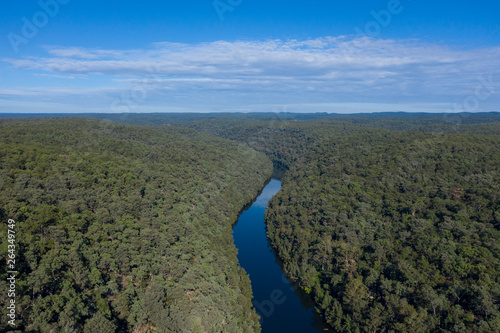 The Nepean River flowing through Fairlight Gorge in New South Wales, Australia. photo