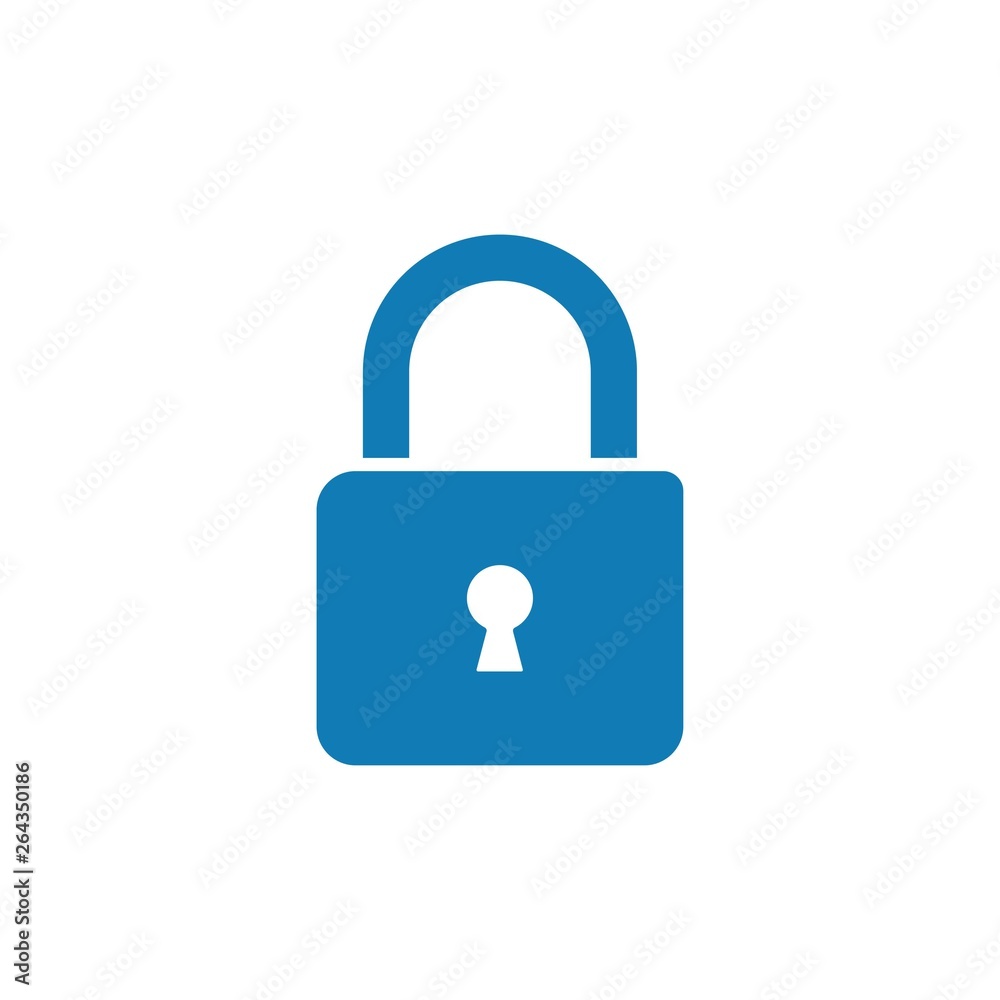 Lock icon, vector on white background. Lock icon, vector on white background.